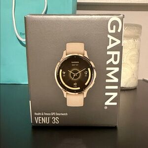 Garmin Venu 3S with Beige Band and Gold Trim